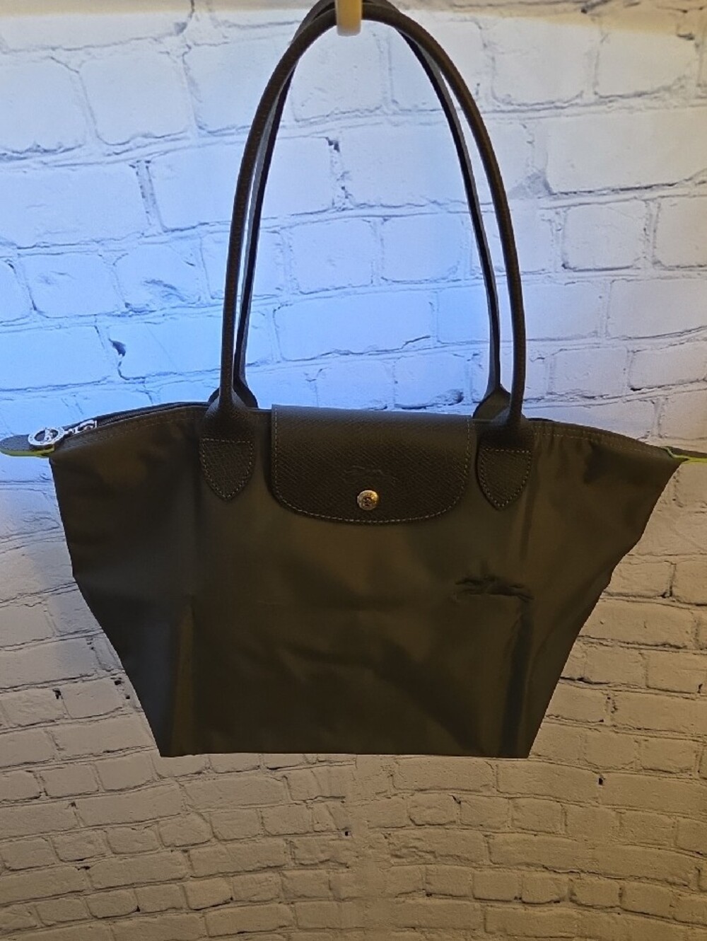 Longchamp Le Pliage Gray Medium Nylon Tote Bag - Picture 7 of 7